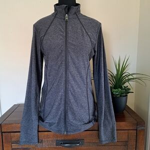 Tuff Athletics Zip Front Active Jacket Grey  Medium Activewear Top Long Sleeved